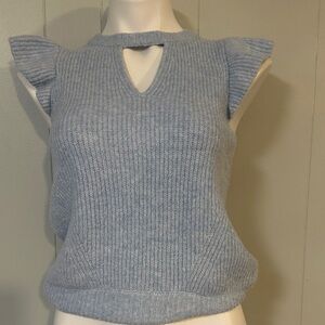 SO Light Blue Knit Sleeveless Blouse